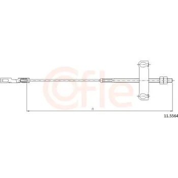 Lanko parkovací brzdy Lanko ruční brzdy COFLE 11.5564