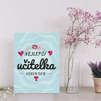 Plechová cedule Sablio Dárková cedulka Nejlepší učitelka všech dob: 30x40 cm