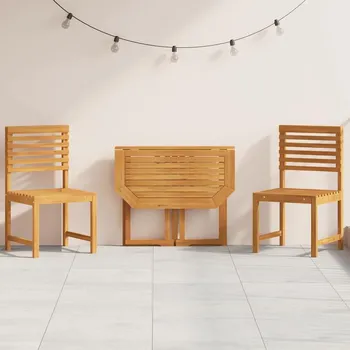 Zahradní bistro set 3 pcs Hnědá masivní akáciové dřevo Hnědá3328694