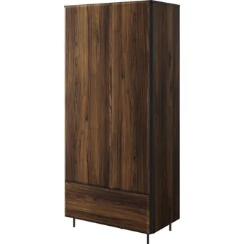 Šatní skříň Skříň Borga - Lenart Dub Catania / Černá / Dub Catania 90x197 cm