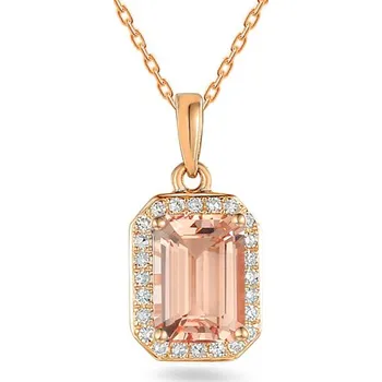 Přívěsek Morganitový přívěsek z růžového zlata s diamanty Skye IZBR895RMP + dárkové balení LUXUS zdarma