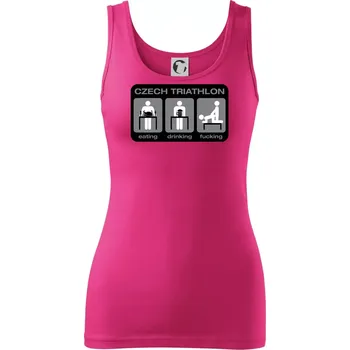 Dámské tričko Czech triathlon (Hana-creative) - Dámské tílko - XS ( Purpurová )