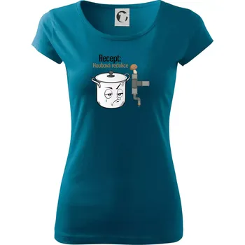 Dámské tričko Recept houbová redukce - Dámské triko Pure - 2XL ( Petrolejová )