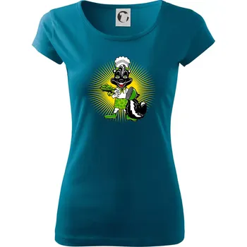 Dámské oblečení Skunk kuchař (Pecka design) - Dámské triko Pure - L ( Petrolejová )