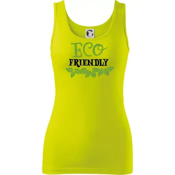 Dámské tričko Eco friendly - lístečky - Dámské tílko - L ( Limetková )