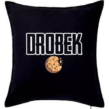 Polštář Drobek - sušenka - Polštář 50x50 - 50x50 - Pouze potah ( Černá )
