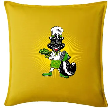 Polštář Skunk kuchař (Pecka design) - Polštář 50x50 - 50x50 - Pouze potah ( Žlutá )