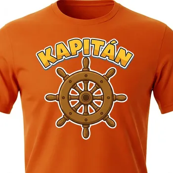 Pánské tričko Námořnické tričko Kapitán - velikost 146, Barva Oranžová