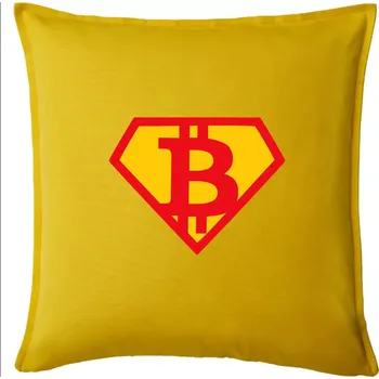 Polštář SuperBitcoin - Polštář 50x50 - 50x50 - Pouze potah ( Žlutá )