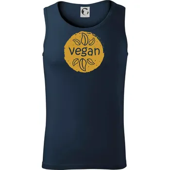Vegan hnědá kruh - Tílko pánské Core - 2XL ( Námořní modrá (velmi tmavá - téměř černá) )