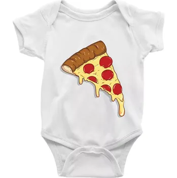 Kojenecký body Pizza pro gurmány - Body kojenecké s krátkým rukávem - Krátký r. do 3 měs ( Bílá )