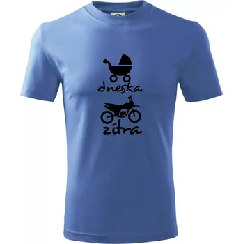 Chlapecké tričko Dnes zítra cross - Tričko dětské bavlněné - 98 cm / 2 roky ( Azurově modrá )