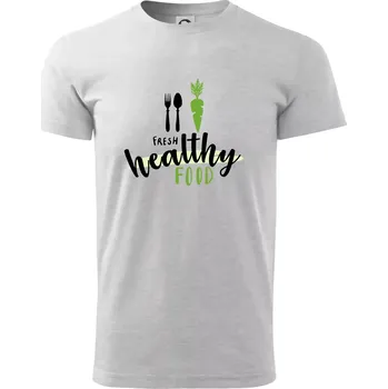 Pánské tričko Fresh healthy food - Triko extra velké (5-8XL) - 7XL ( Světlešedý Melír )