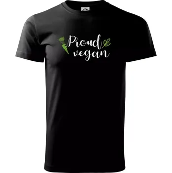 Pánské tričko Proud vegan - Triko extra velké (5-8XL) - 5XL ( Černá )
