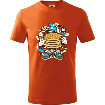 Waflák - Tričko dětské bavlněné - 122 cm/6 let ( Oranžová )