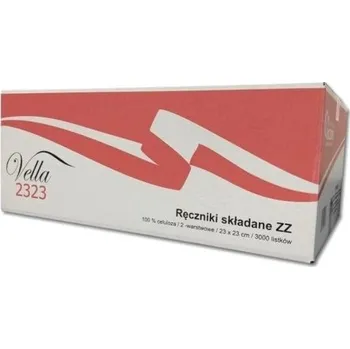 Papírový ručník Papírové ručníky VELLA 2vrstvé skládané ZZ, celulóza, bílé, 20 ks