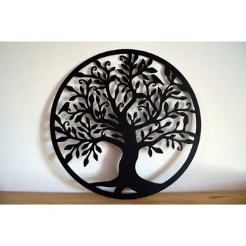 Obraz Mácova Dílna Dekorace strom života - kulatá Velikost a barva: 20cm, bílá