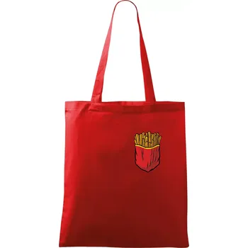 Hranolky v kapse - Taška bavlněná - 42 x 38 cm ( Červená )