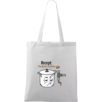 Recept houbová redukce - Taška bavlněná - 42 x 38 cm ( Bílá )