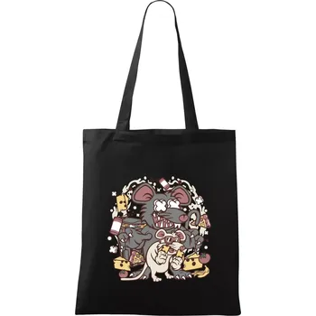 Myší restaurant - Taška bavlněná - 42 x 38 cm ( Černá )