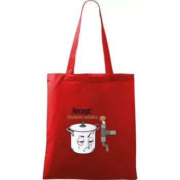 Nákupní taška Recept houbová redukce - Taška bavlněná - 42 x 38 cm ( Červená )