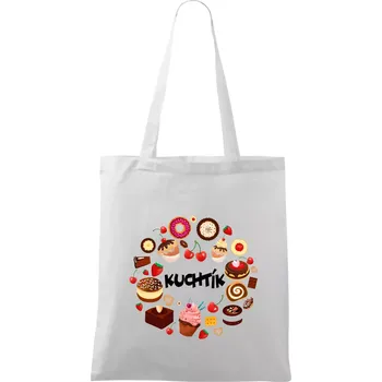 Kuchtík - dortíčky - Taška bavlněná - 42 x 38 cm ( Bílá )