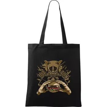 Nákupní taška Samurai Burger - Taška bavlněná - 42 x 38 cm ( Černá )