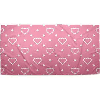 Osuška Sablio Ručník Srdce a tečky - 30x50 cm