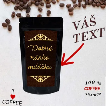 Káva Dárková instantní káva s Vaším textem (aromatizovaná káva instantní)