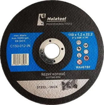 Řezný kotouč MOLATRADE Kotouč řezný 150 x 1.2 x 22.2 mm, Molatool Profi