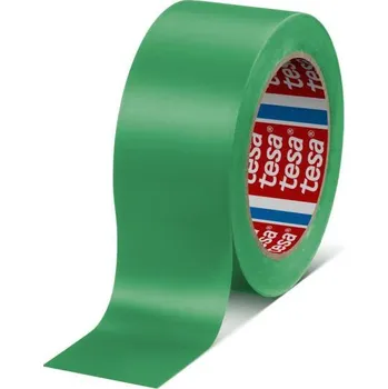 Izolační páska TESA Páska výstražná samolepící PVC, 60760, 33 m x 50 mm, samolepící, zelená