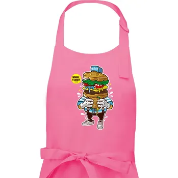 Kuchyňská zástěra Burgrák - Pánská zástěra na vaření - Univerzální velikost ( Růžová )
