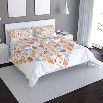 Povlečení Sablio Povlečení Podzimní srdce - 140x200 / 90x70