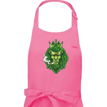 Kuchyňská zástěra Zhulený lev zelený - Dámská zástěra na vaření - Univerzální velikost ( Růžová )