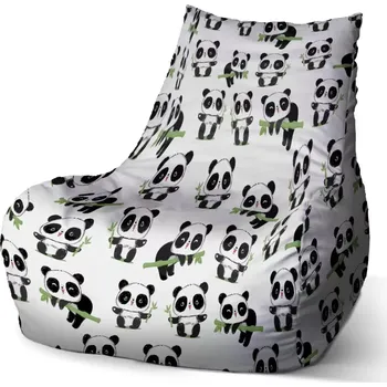 Sedací pytel Sablio Sedací vak Bean Pandy s větvičkou - 60 x 70 x 70 cm