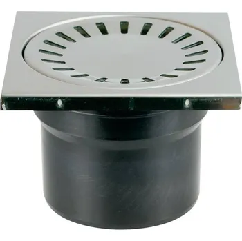 podlahová vpusť Vpusť podlahová spodní D 110 mm, nerez rámeček, mřížka SUN, černá, ENPRO