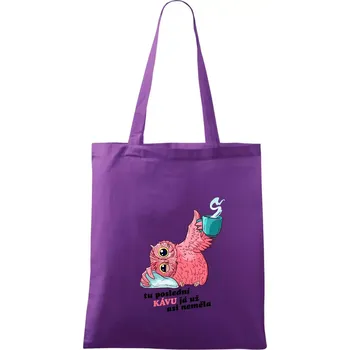 Tu poslední kávu já už asi neměla - Taška bavlněná - 42 x 38 cm ( Fialová )