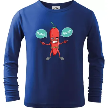 Chlapecké tričko Chilli bang bang - Triko dětské Long Sleeve - 122 cm/6 let ( Královská modrá )