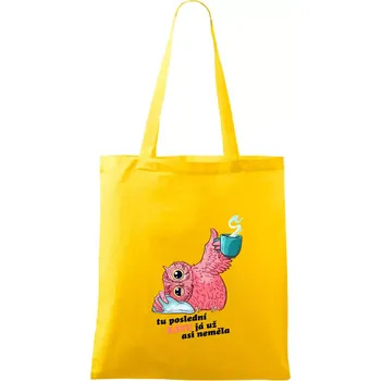 Tu poslední kávu já už asi neměla - Taška bavlněná - 42 x 38 cm ( Žlutá )