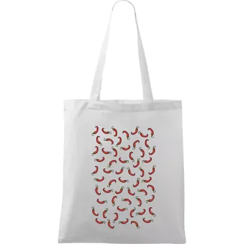 Chili potisk - Taška bavlněná - 42 x 38 cm ( Bílá )