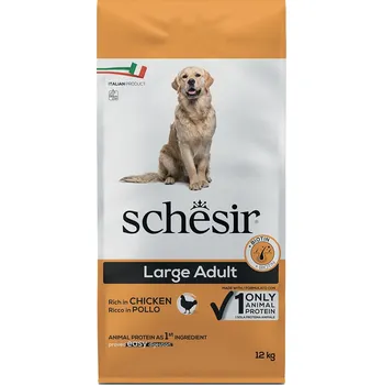 Krmivo pro psa Výhodné balení: 2x12kg Schesir Dog Large Adult s kuřecím granule pro psy