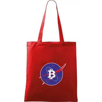Bitcoin jiný vesmír - Taška bavlněná - 42 x 38 cm ( Červená )