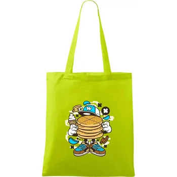 Waflák - Taška bavlněná - 42 x 38 cm ( Limetková )