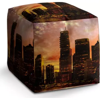 Taburet Sablio Taburet Cube Mrakodrapy: 40x40x40 cm
