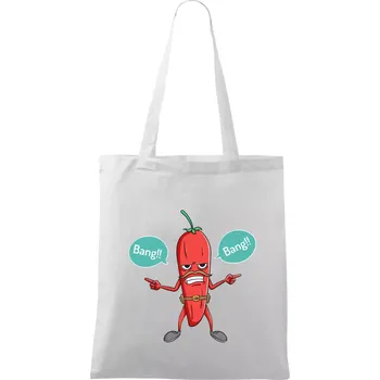 Chilli bang bang - Taška bavlněná - 42 x 38 cm ( Bílá )