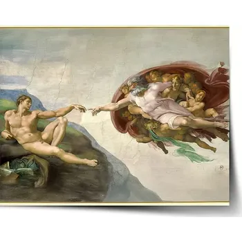 Plakát Sablio Plakát Stvoření Adama - Michelangelo Buonarroti - 60x40 cm