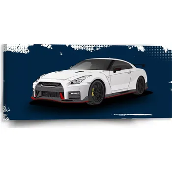 Obraz Sablio Obraz Nissan GTR 35 Modrý - 110x50 cm
