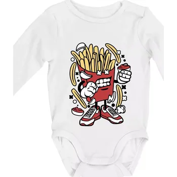 Kojenecké oblečení Hranolák - Body kojenecké s dlouhým rukávem - Dlouhý r. do 3 měs ( Bílá )