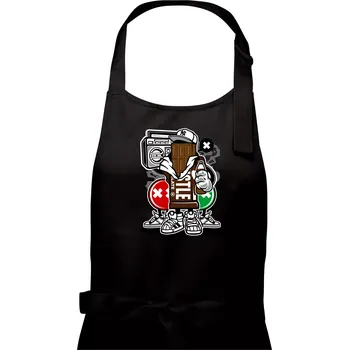 Kuchyňská zástěra Čokoláďák - Dámská zástěra na vaření - Univerzální velikost ( Černá )