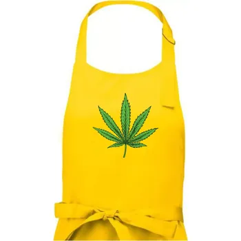 Kuchyňská zástěra Zelený list - Pánská zástěra na vaření - Univerzální velikost ( Žlutá )